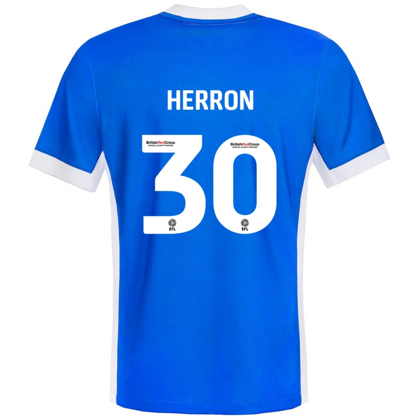 Herren Neve Herron #30 Blau Weiß Heimtrikot Trikot 2024/25 T-Shirt Schweiz