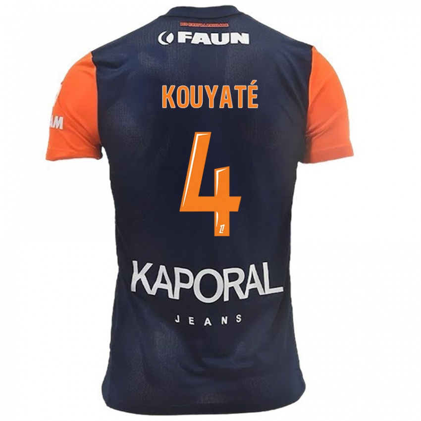 Homme Maillot Kiki Kouyaté #4 Bleu Marine Orange Tenues Domicile 2024/25 T-Shirt Suisse