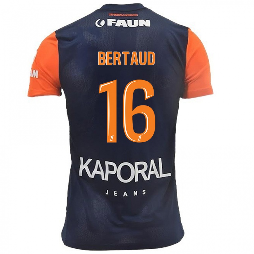 Herren Dimitry Bertaud #16 Marineblau Orange Heimtrikot Trikot 2024/25 T-Shirt Schweiz