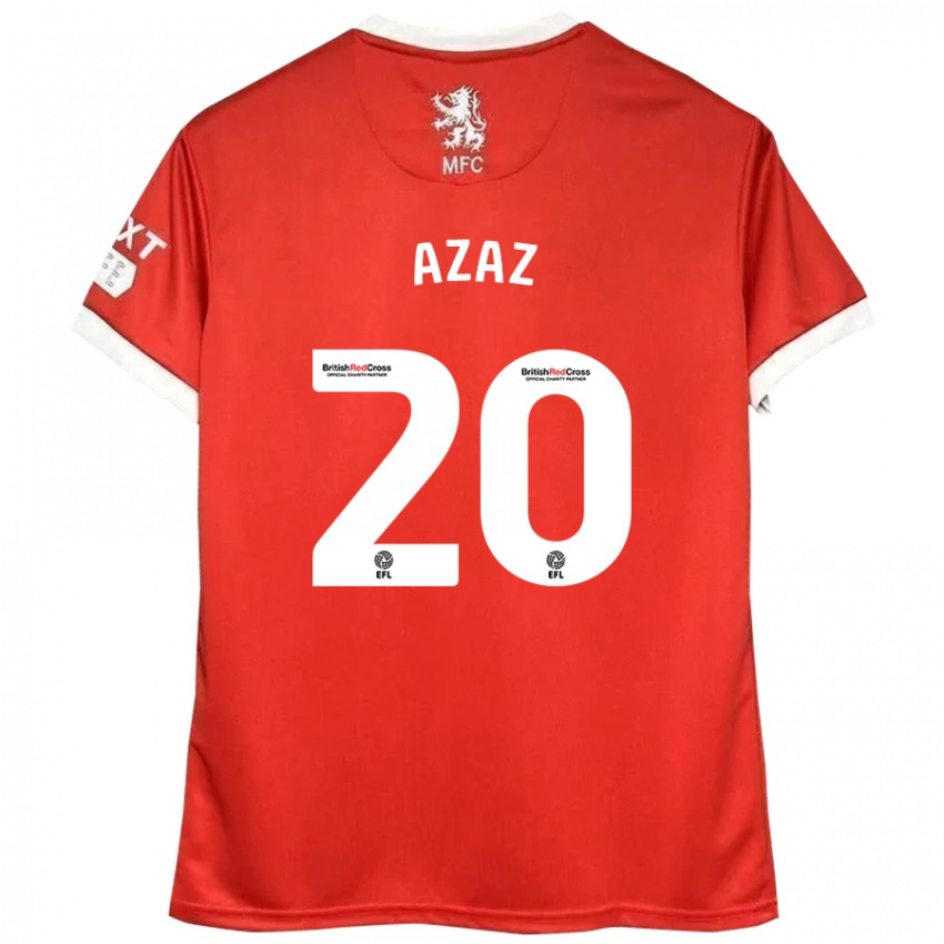 Herren Finn Azaz #20 Rot Weiß Heimtrikot Trikot 2024/25 T-Shirt Schweiz