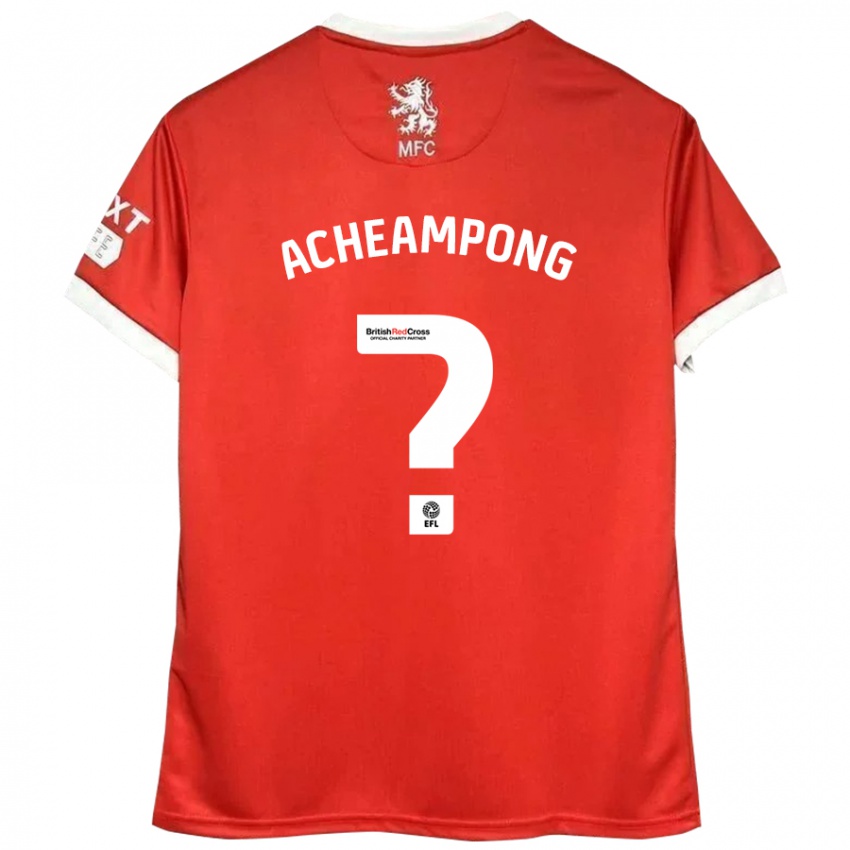 Herren Prince Acheampong #0 Rot Weiß Heimtrikot Trikot 2024/25 T-Shirt Schweiz