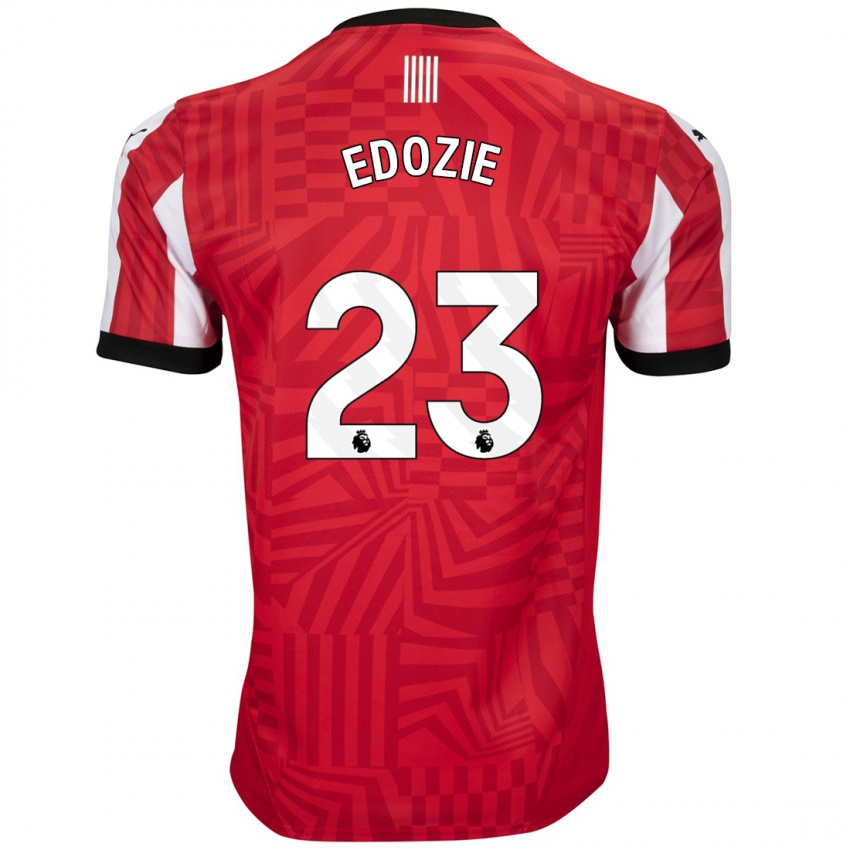 Homme Maillot Samuel Edozie #23 Rouge Blanc Tenues Domicile 2024/25 T-Shirt Suisse