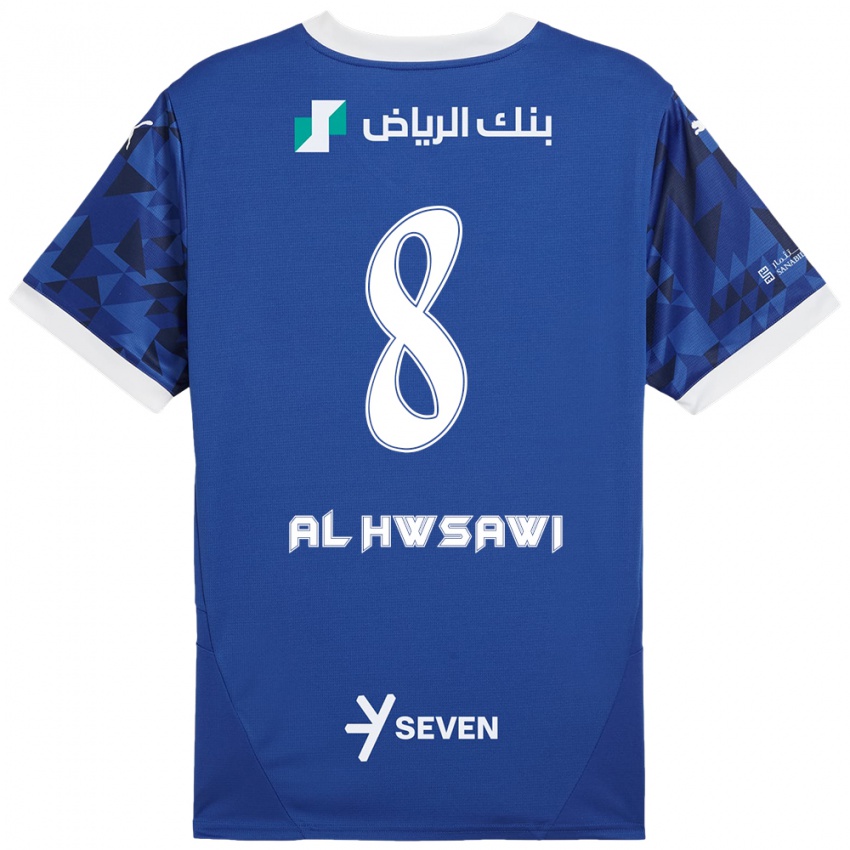 Herren Al Bandari Al-Hwsawi #8 Dunkelblau Weiß Heimtrikot Trikot 2024/25 T-Shirt Schweiz