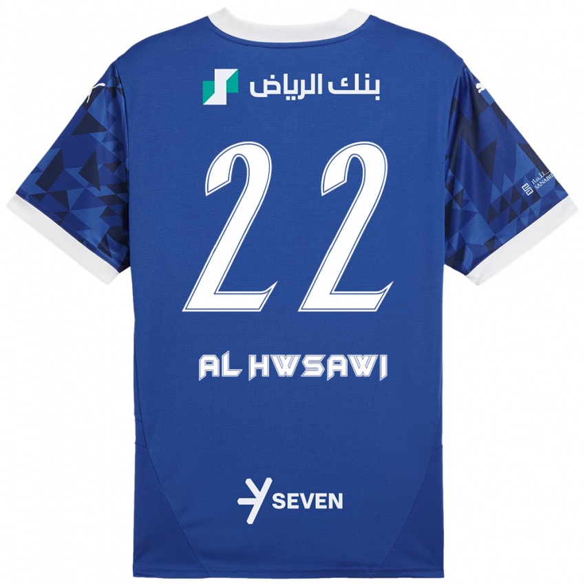 Herren Shorouq Al-Hwsawi #22 Dunkelblau Weiß Heimtrikot Trikot 2024/25 T-Shirt Schweiz