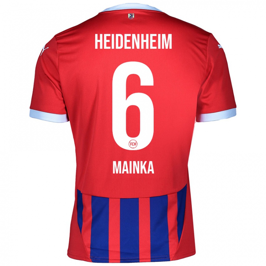 Herren Patrick Mainka #6 Rot Blau Heimtrikot Trikot 2024/25 T-Shirt Schweiz