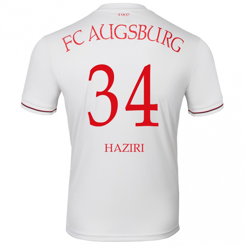 Herren Edi Haziri #34 Weiß Heimtrikot Trikot 2024/25 T-Shirt Schweiz