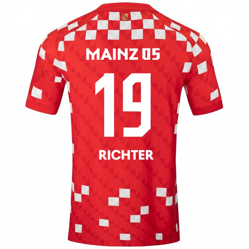 Homme Maillot Marc Richter #19 Blanc Rouge Tenues Domicile 2024/25 T-Shirt Suisse