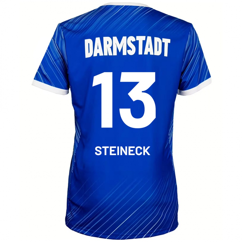 Herren Tom Steineck #13 Blau Weiß Heimtrikot Trikot 2024/25 T-Shirt Schweiz