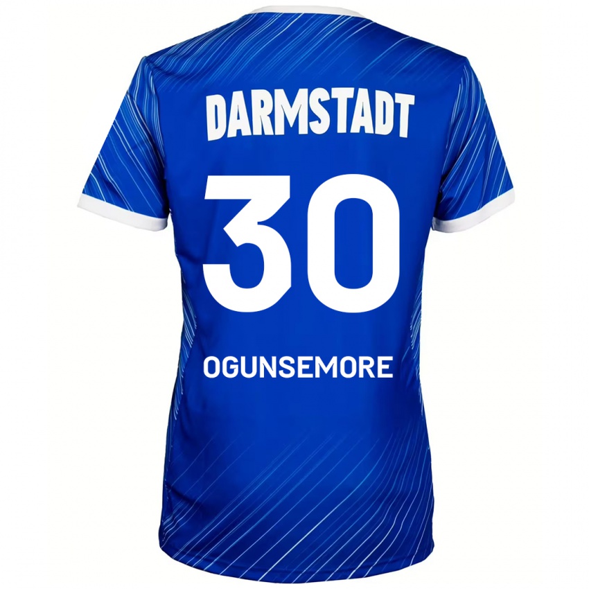 Herren Malakai Ogunsemore #30 Blau Weiß Heimtrikot Trikot 2024/25 T-Shirt Schweiz