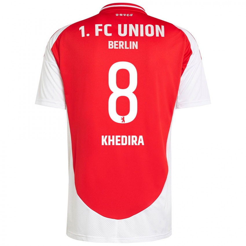 Homme Maillot Rani Khedira #8 Rouge Blanc Tenues Domicile 2024/25 T-Shirt Suisse