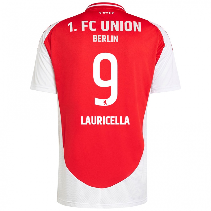 Herren Guiseppe Lauricella #9 Rot Weiß Heimtrikot Trikot 2024/25 T-Shirt Schweiz