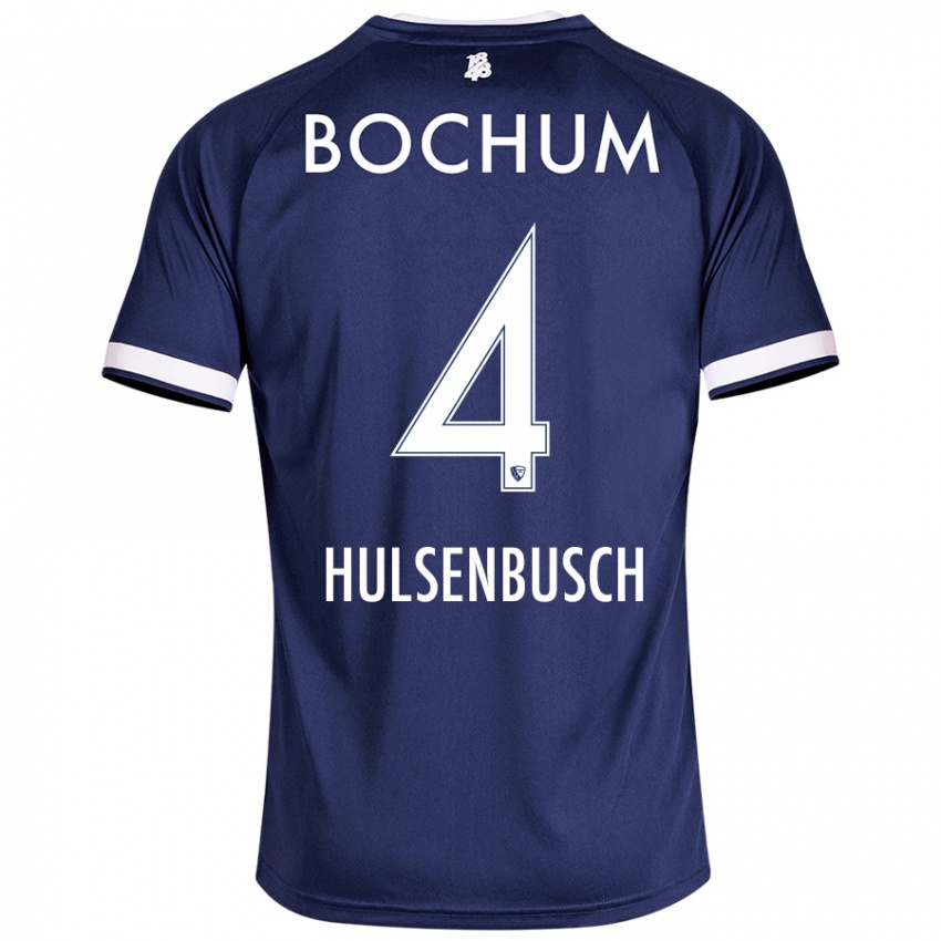 Herren Daniel Hülsenbusch #4 Dunkelblau Heimtrikot Trikot 2024/25 T-Shirt Schweiz