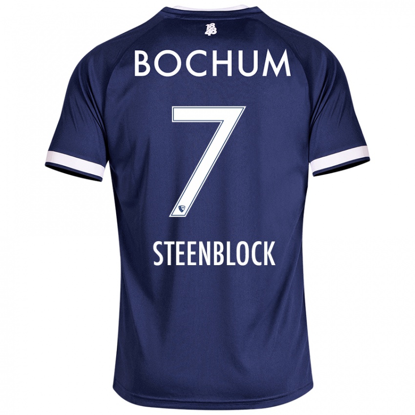 Herren Jannis Steenblock #7 Dunkelblau Heimtrikot Trikot 2024/25 T-Shirt Schweiz