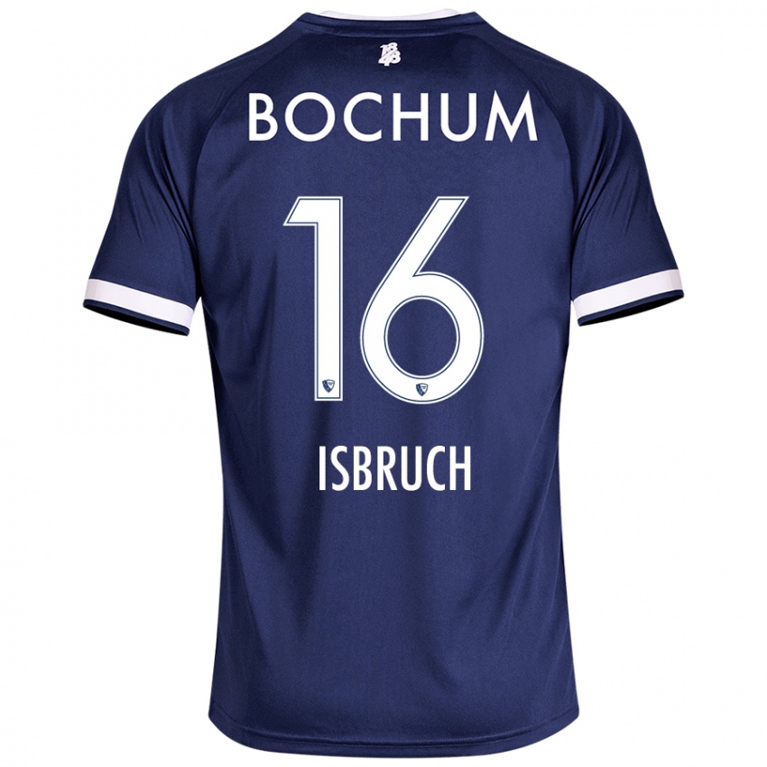 Homme Maillot L. Isbruch #16 Bleu Foncé Tenues Domicile 2024/25 T-Shirt Suisse