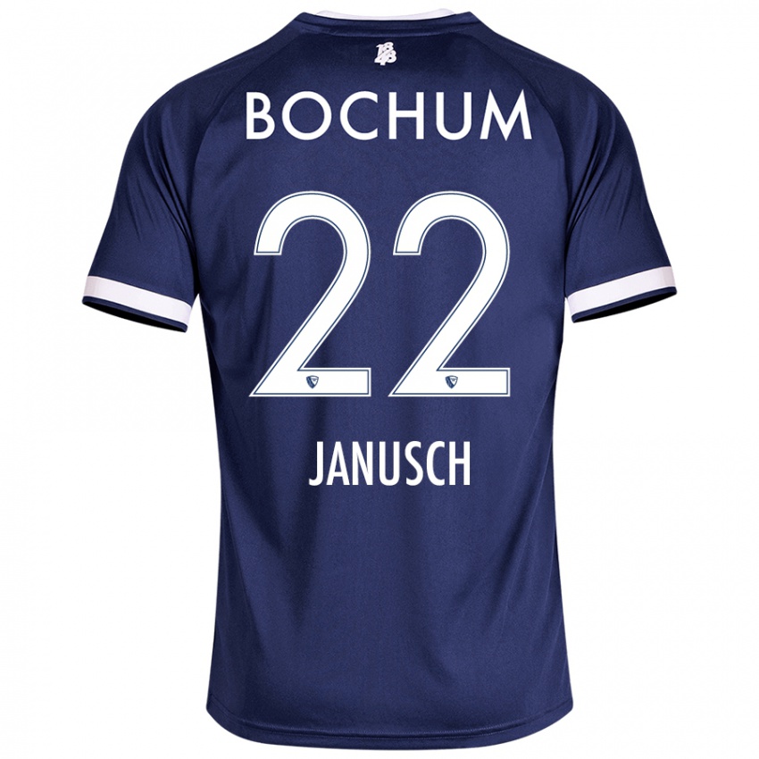 Homme Maillot Thees Janusch #22 Bleu Foncé Tenues Domicile 2024/25 T-Shirt Suisse