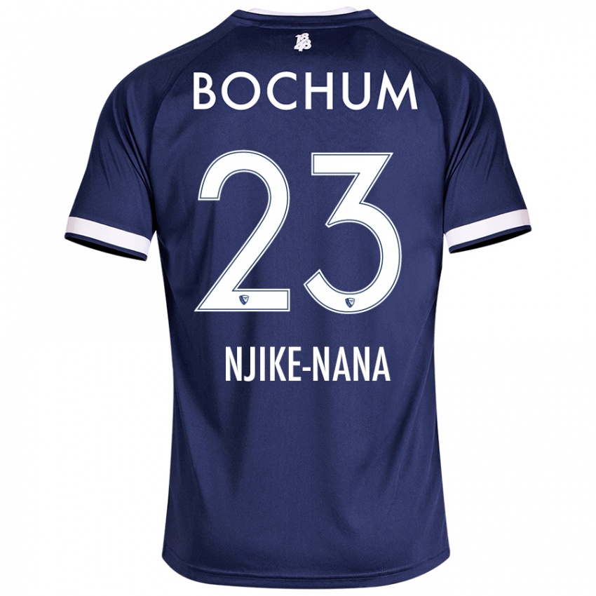 Homme Maillot Jean-Philippe Njike-Nana #23 Bleu Foncé Tenues Domicile 2024/25 T-Shirt Suisse