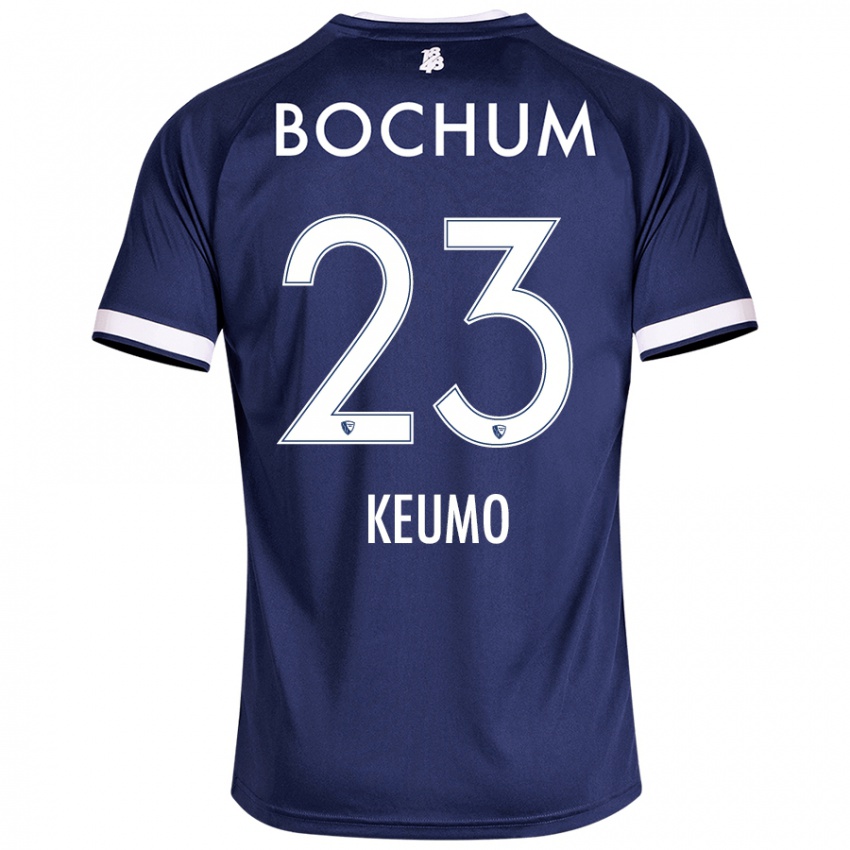 Homme Maillot Owono-Darnell Keumo #23 Bleu Foncé Tenues Domicile 2024/25 T-Shirt Suisse