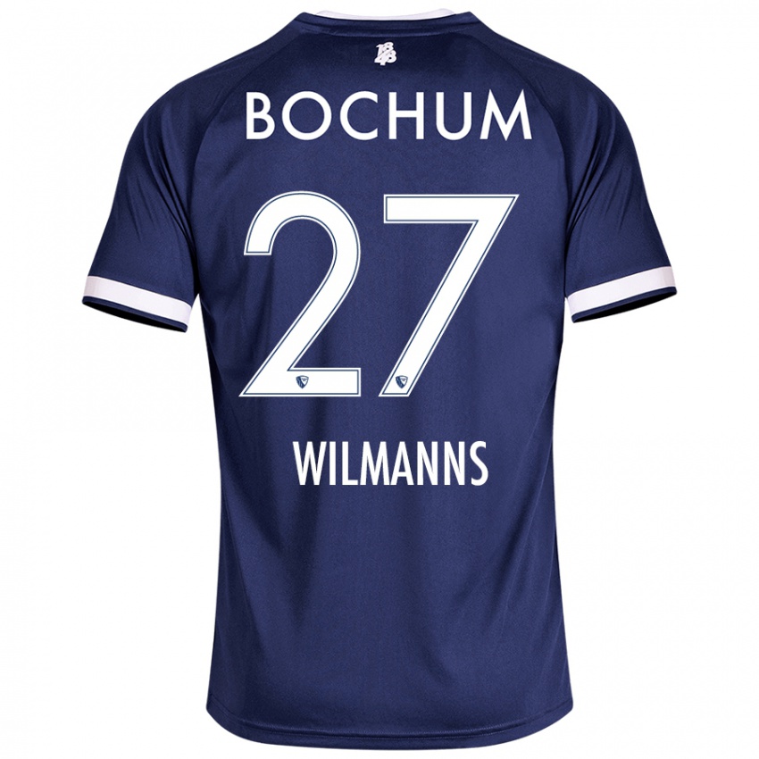 Homme Maillot Anjo Wilmanns #27 Bleu Foncé Tenues Domicile 2024/25 T-Shirt Suisse