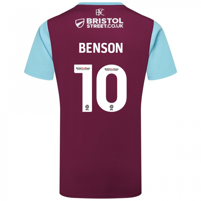 Homme Maillot Benson Manuel #10 Bordeaux Bleu Ciel Tenues Domicile 2024/25 T-Shirt Suisse