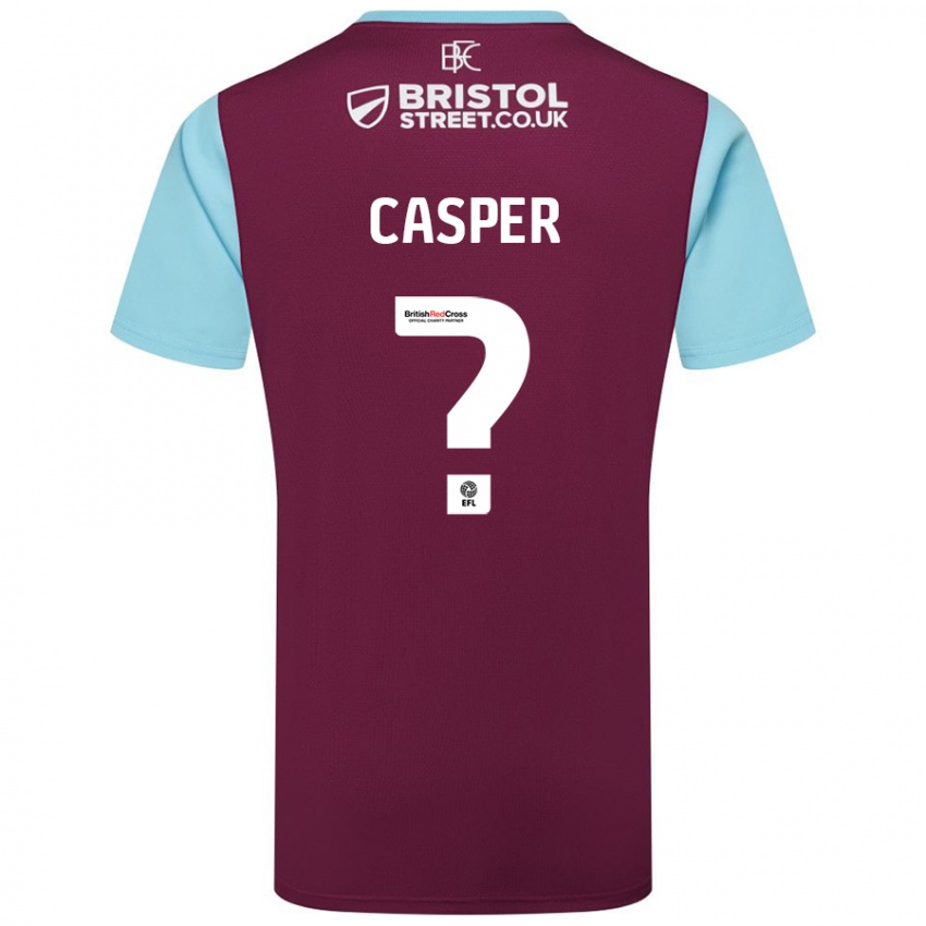 Homme Maillot Charlie Casper #0 Bordeaux Bleu Ciel Tenues Domicile 2024/25 T-Shirt Suisse