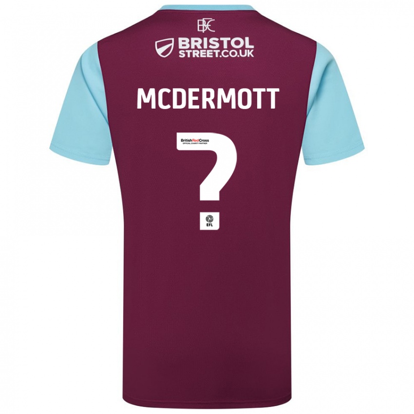 Homme Maillot Tommy Mcdermott #0 Bordeaux Bleu Ciel Tenues Domicile 2024/25 T-Shirt Suisse