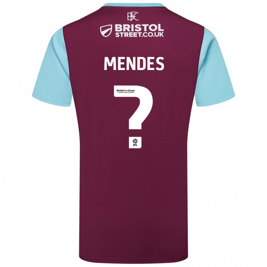 Homme Maillot João Mendes #0 Bordeaux Bleu Ciel Tenues Domicile 2024/25 T-Shirt Suisse