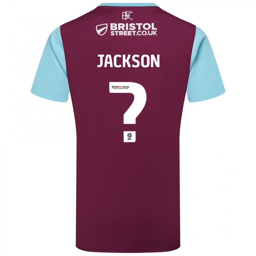 Homme Maillot Luca Jackson #0 Bordeaux Bleu Ciel Tenues Domicile 2024/25 T-Shirt Suisse