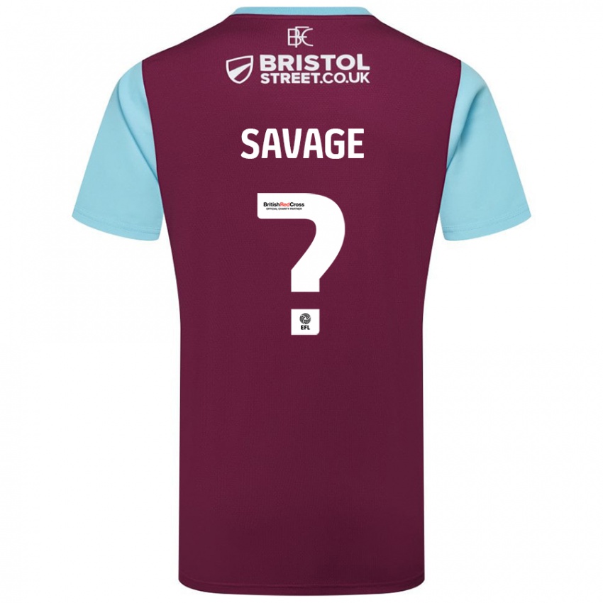 Homme Maillot Troy Savage #0 Bordeaux Bleu Ciel Tenues Domicile 2024/25 T-Shirt Suisse