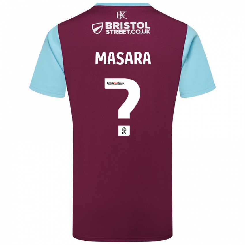 Homme Maillot Vernon Masara #0 Bordeaux Bleu Ciel Tenues Domicile 2024/25 T-Shirt Suisse