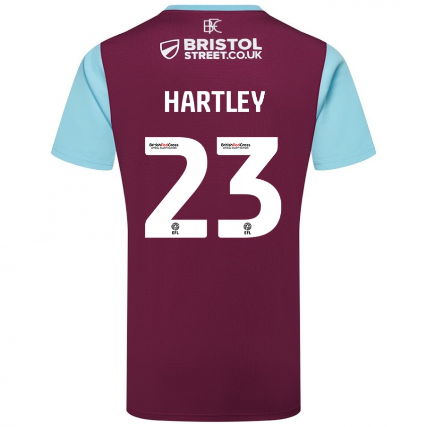 Homme Maillot Naomi Hartley #23 Bordeaux Bleu Ciel Tenues Domicile 2024/25 T-Shirt Suisse