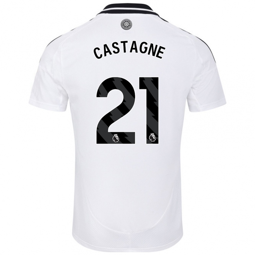 Homme Maillot Timothy Castagne #21 Blanc Tenues Domicile 2024/25 T-Shirt Suisse