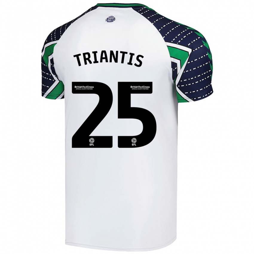 Herren Nectarios Triantis #25 Weiß Auswärtstrikot Trikot 2024/25 T-Shirt Schweiz