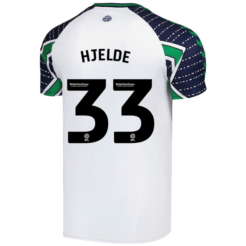 Herren Leo Fuhr Hjelde #33 Weiß Auswärtstrikot Trikot 2024/25 T-Shirt Schweiz