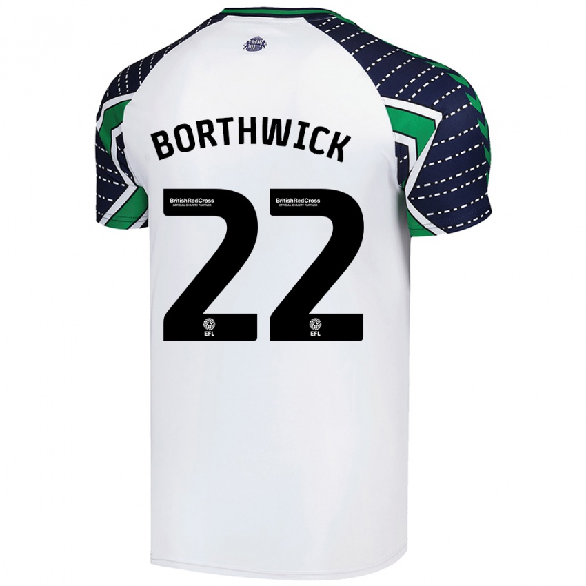 Herren Megan Borthwick #22 Weiß Auswärtstrikot Trikot 2024/25 T-Shirt Schweiz