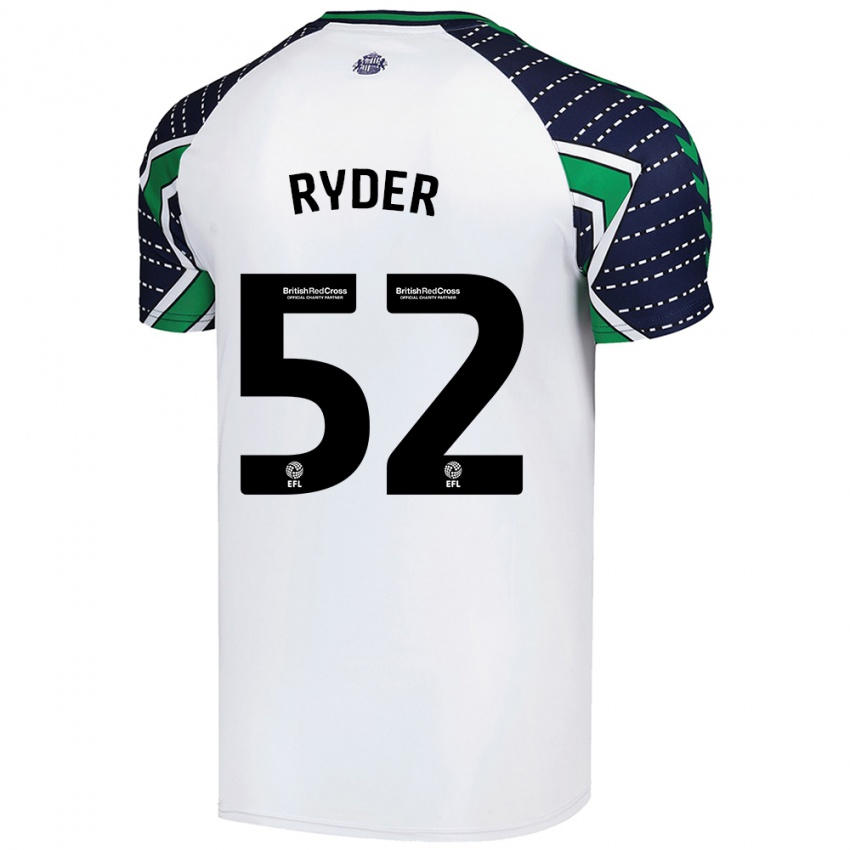 Homme Maillot Joe Ryder #52 Blanc Tenues Extérieur 2024/25 T-Shirt Suisse