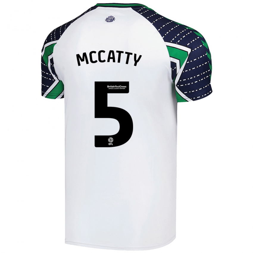 Herren Grace Mccatty #5 Weiß Auswärtstrikot Trikot 2024/25 T-Shirt Schweiz