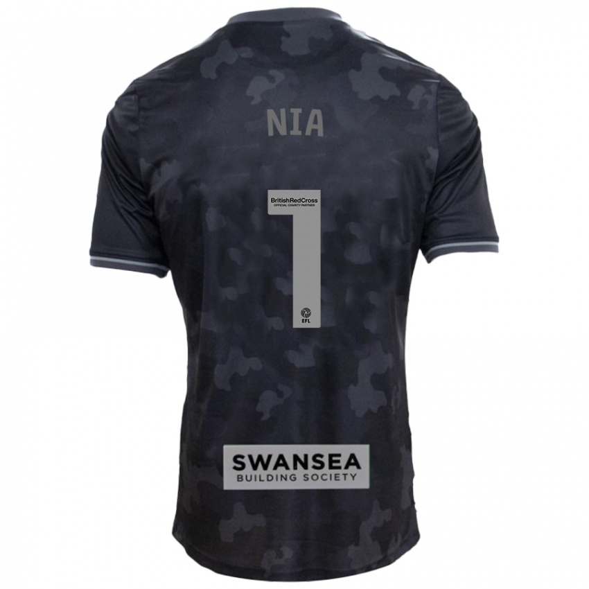 Homme Maillot Ffion Rees Nia #1 Noir Tenues Extérieur 2024/25 T-Shirt Suisse