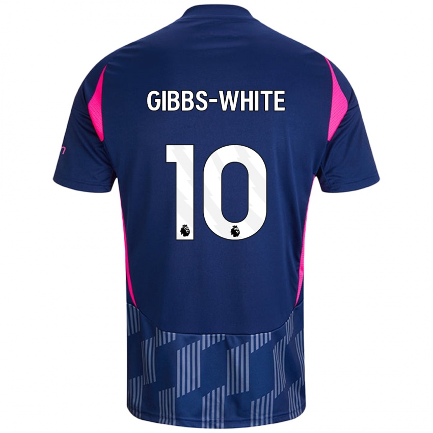 Homme Maillot Morgan Gibbs-White #10 Bleu Royal Rose Tenues Extérieur 2024/25 T-Shirt Suisse