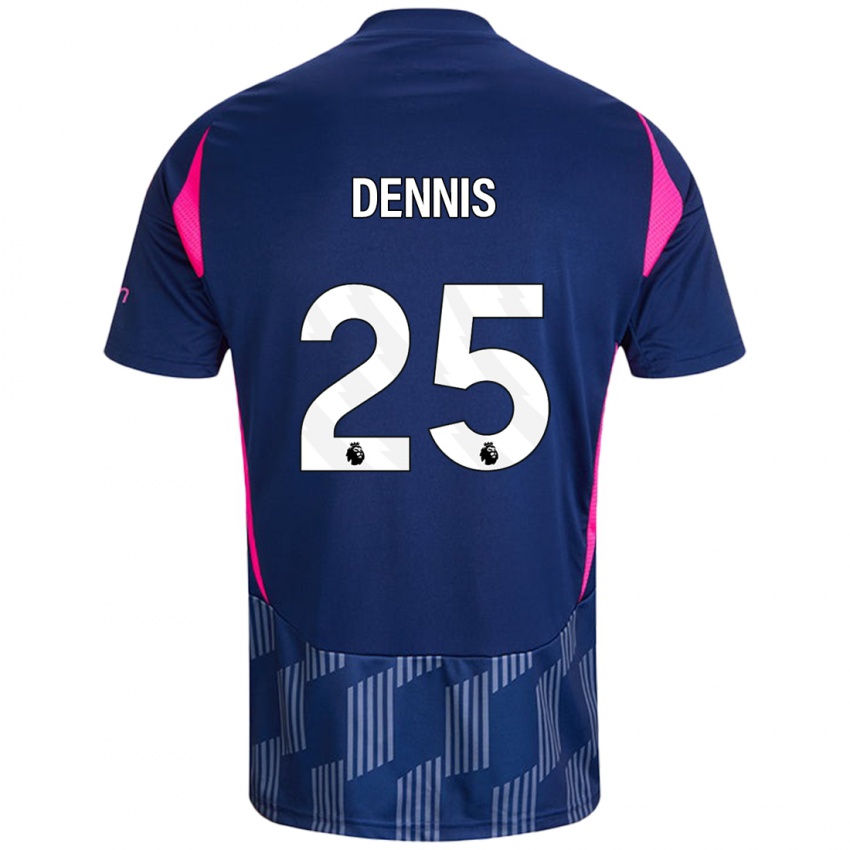 Herren Emmanuel Dennis #25 Königsblau Rosa Auswärtstrikot Trikot 2024/25 T-Shirt Schweiz