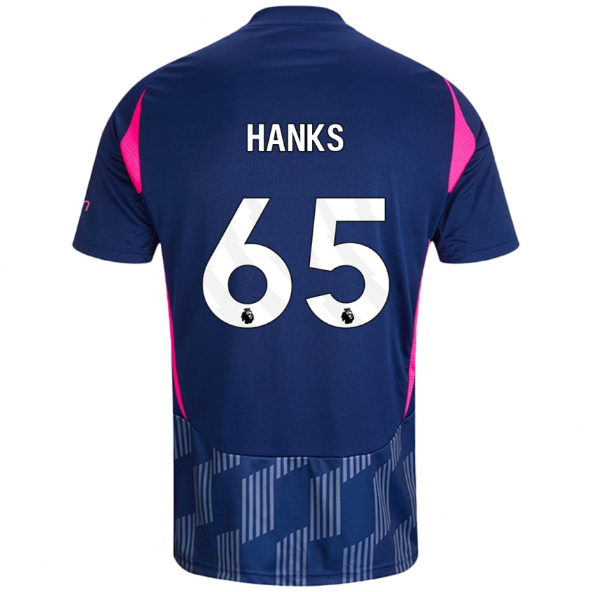 Herren Justin Hanks #65 Königsblau Rosa Auswärtstrikot Trikot 2024/25 T-Shirt Schweiz