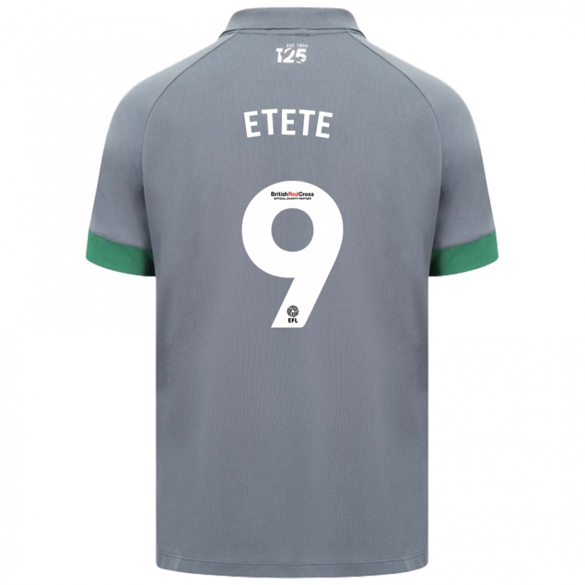 Herren Kion Etete #9 Dunkelgrau Auswärtstrikot Trikot 2024/25 T-Shirt Schweiz