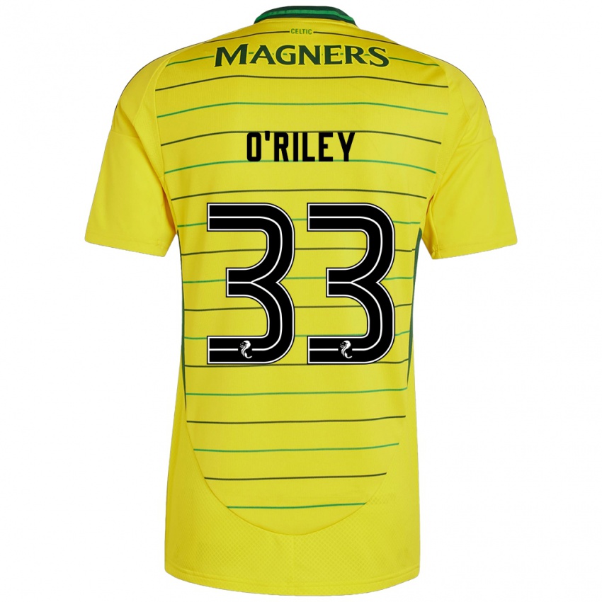 Herren Matt O'riley #33 Gelb Auswärtstrikot Trikot 2024/25 T-Shirt Schweiz