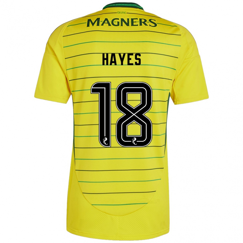 Herren Caitlin Hayes #18 Gelb Auswärtstrikot Trikot 2024/25 T-Shirt Schweiz