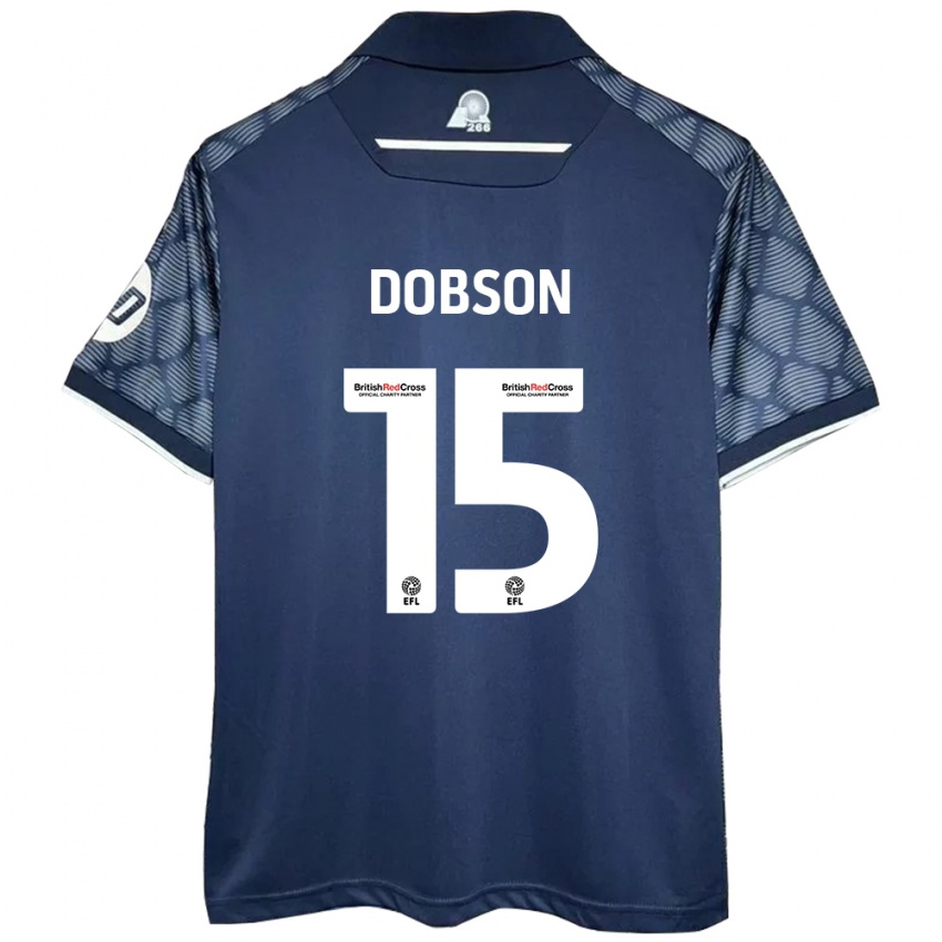 Herren George Dobson #15 Schwarz Auswärtstrikot Trikot 2024/25 T-Shirt Schweiz