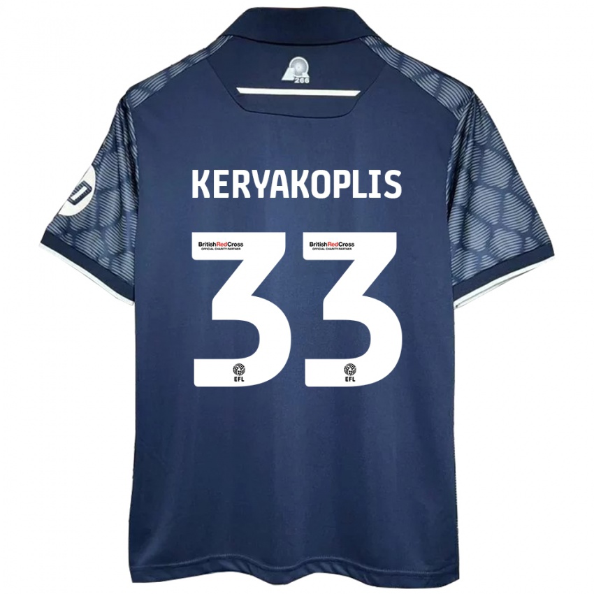 Herren Hannah Keryakoplis #33 Schwarz Auswärtstrikot Trikot 2024/25 T-Shirt Schweiz