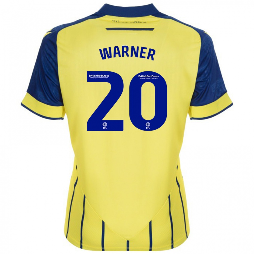 Homme Maillot Phoebe Warner #20 Jaune Bleu Tenues Extérieur 2024/25 T-Shirt Suisse