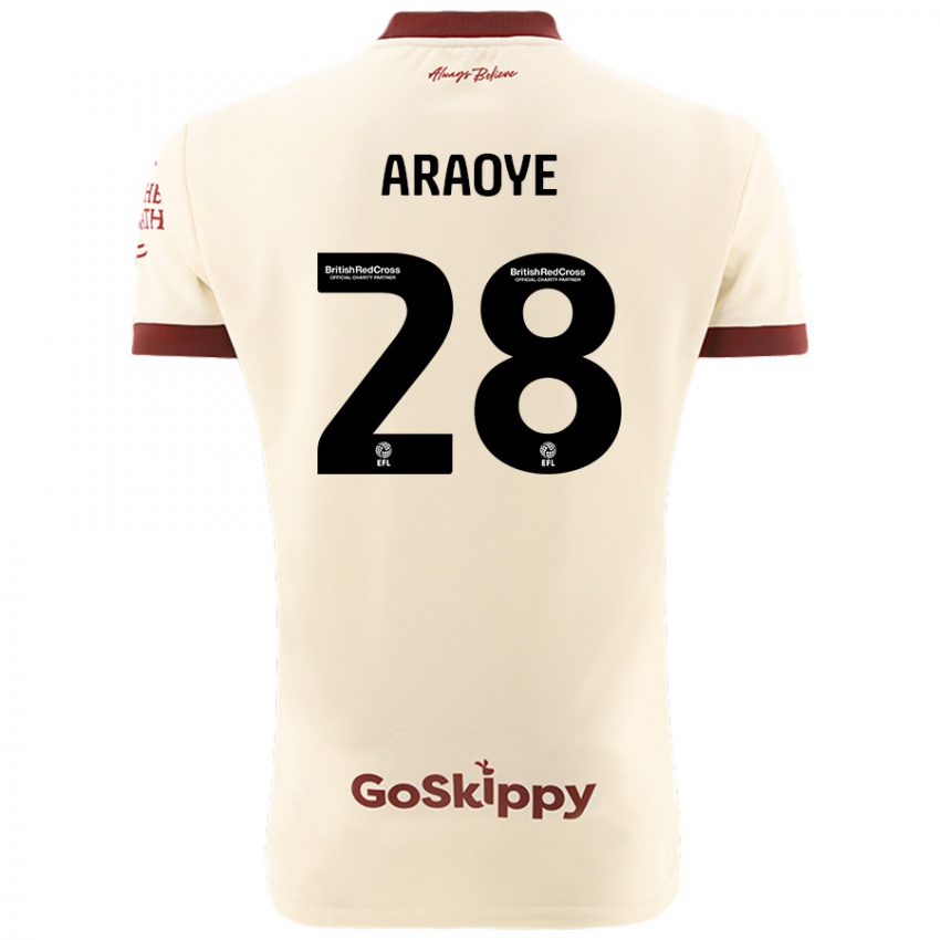 Herren Raphael Araoye #28 Cremeweiß Auswärtstrikot Trikot 2024/25 T-Shirt Schweiz