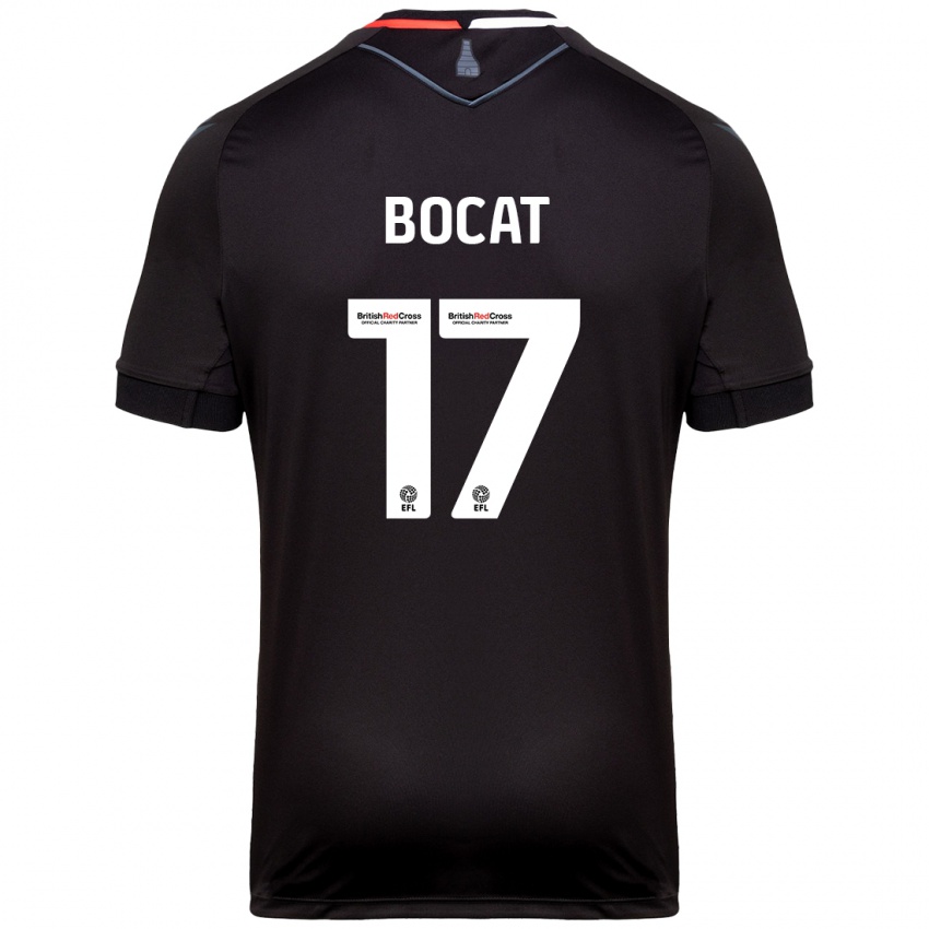 Herren Eric-Junior Bocat #17 Schwarz Auswärtstrikot Trikot 2024/25 T-Shirt Schweiz