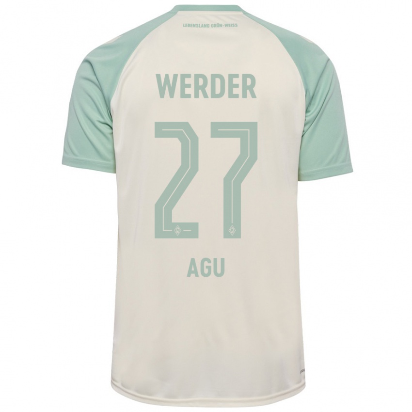 Herren Felix Agu #27 Cremeweiß Hellgrün Auswärtstrikot Trikot 2024/25 T-Shirt Schweiz