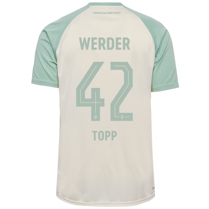 Herren Keke Topp #42 Cremeweiß Hellgrün Auswärtstrikot Trikot 2024/25 T-Shirt Schweiz